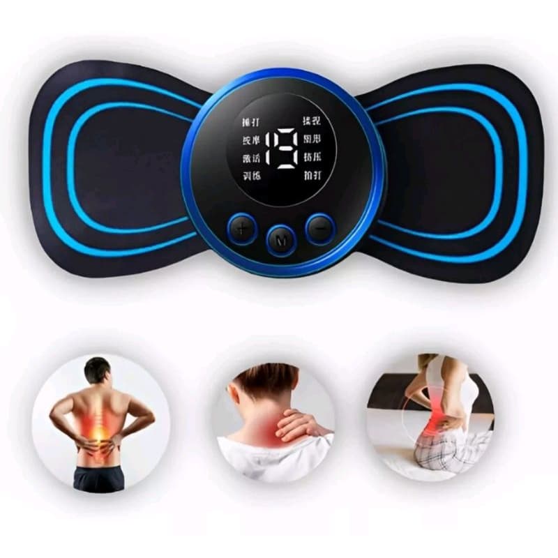 Mini Massageador Elétrico Portátil Cervical EMS Alivia Dores Corpo Pescoço