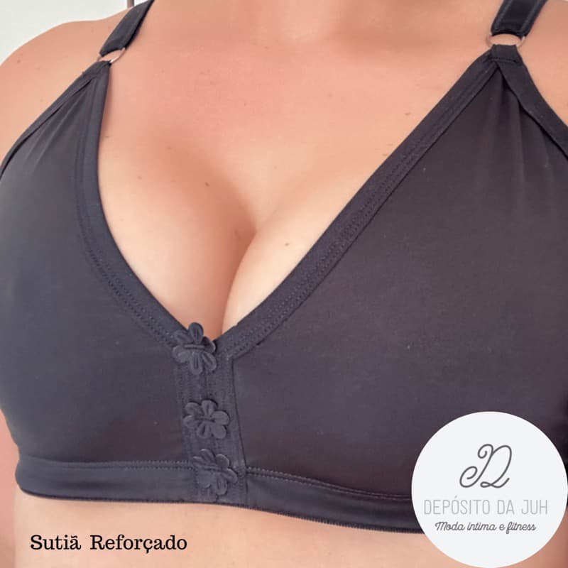 Kit 2 Sutiã Reforçado Confortável Alça com Sustentação Sem Bojo e Sem Aro Soutian Feminino