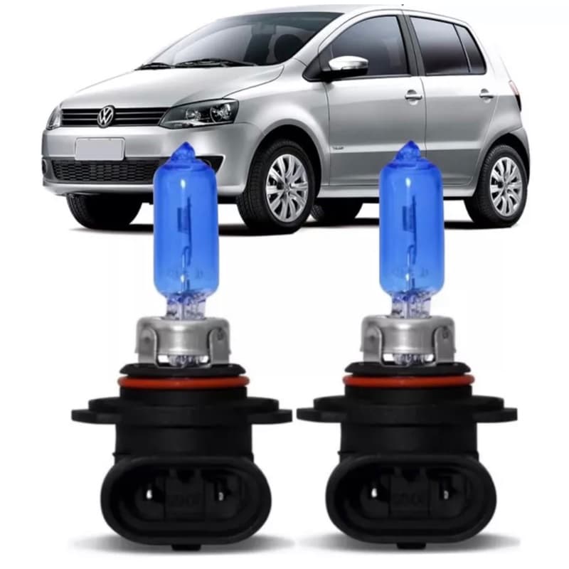 Par de Lâmpadas Farol de milha Super Branca Vw Fox 2010 2011 2012 2013 2014 2015 2016 2017 2018 2019