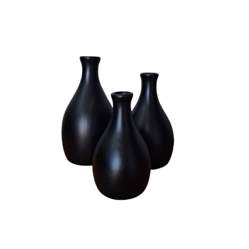 Kit Trio Vaso Bojuda Centro de Mesa em Cerâmica Decorativa