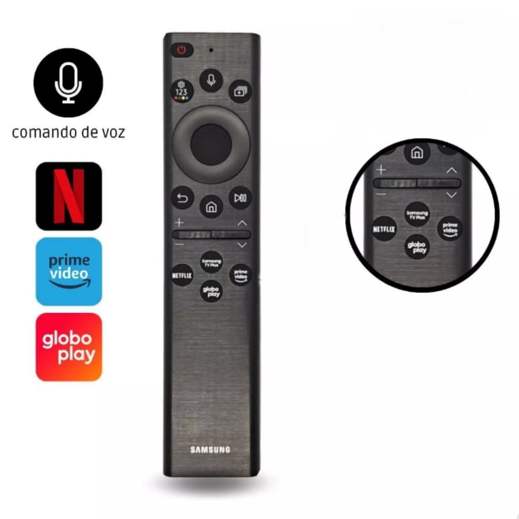 Controle Remoto Samsung Solar Bu8000 Original carregamento solar e USB-C modelo UN55BU8000GXZD