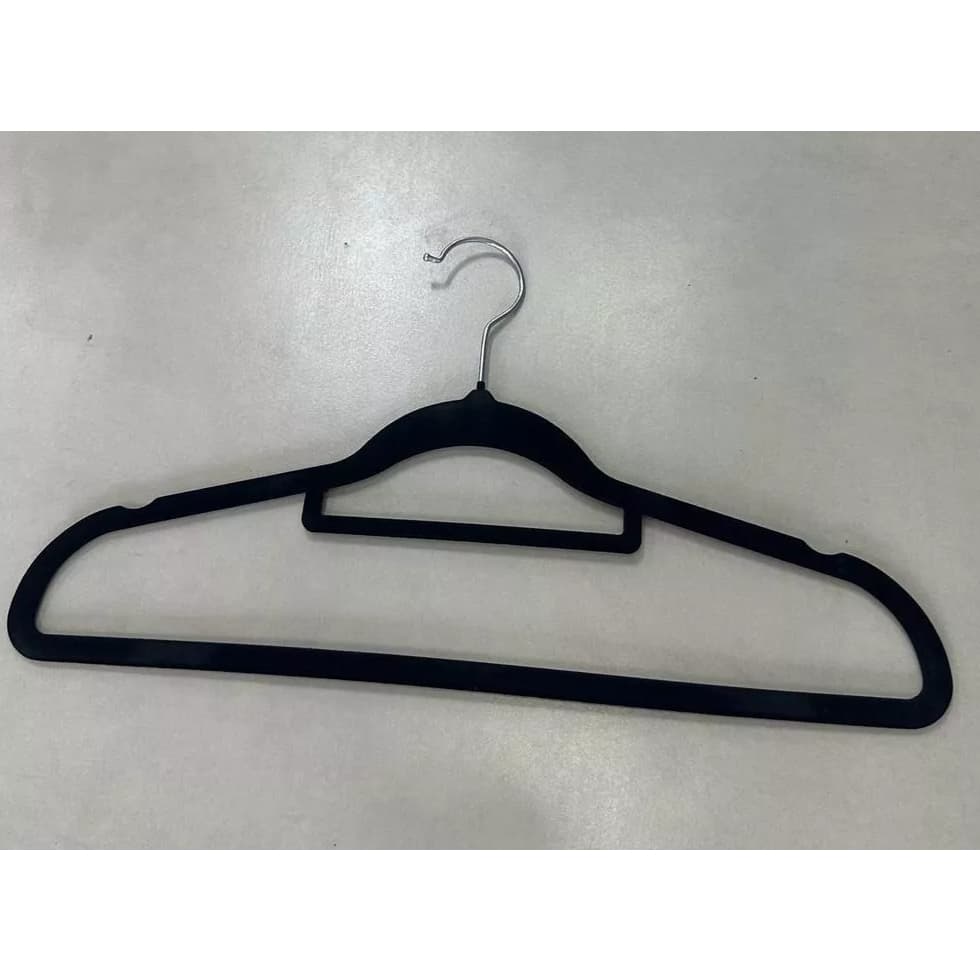 Cabide De Veludo Preto Kit Com 10 Unidades