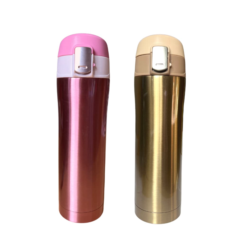Garrafa Térmica 450ml Aço Inox Trava Café Água Suco Corrida Bebida