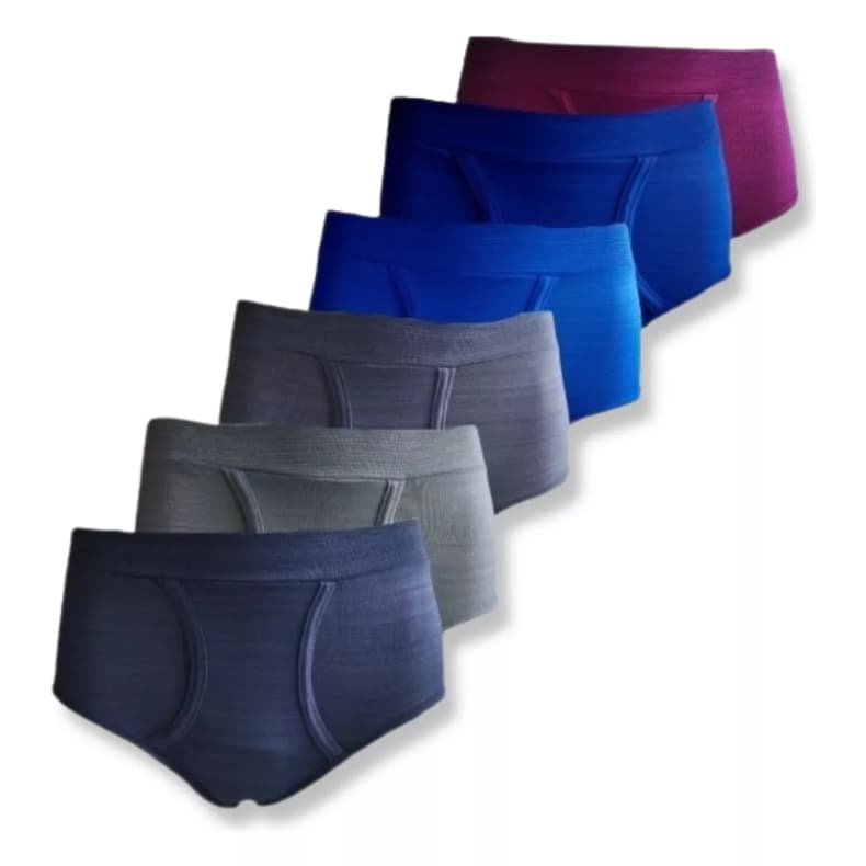 Kit 6 Cuecas Tradicional Slip Abertura Frontal dia dia
