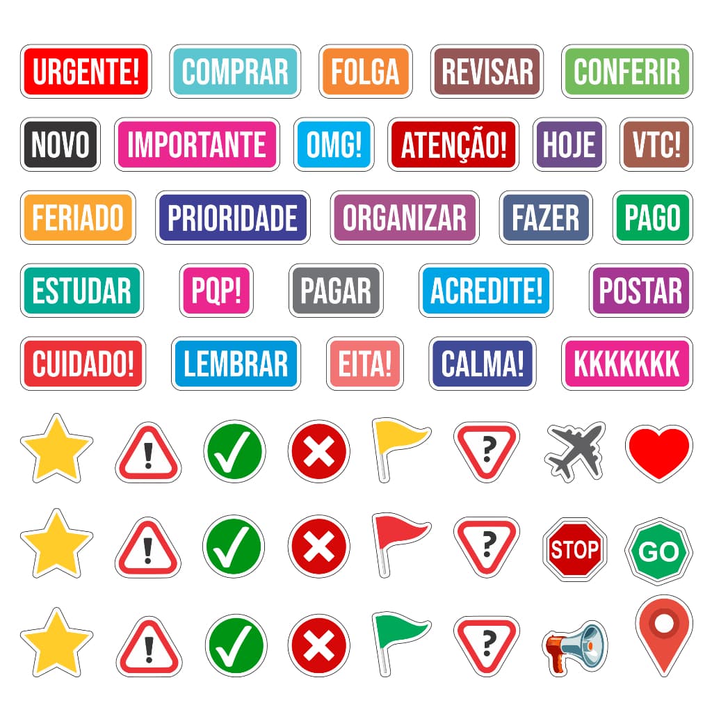 50 Imã Emoji Magnético Retangular Geladeira Mural Coloridos