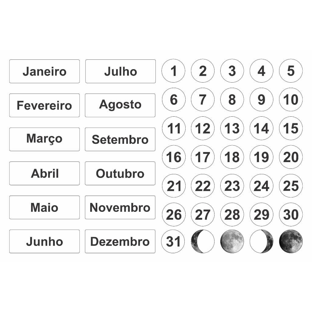 2 Kits Imã Meses Do Ano Números De 1 A 31 Magnético Mural Escritorio Decoração Home Office