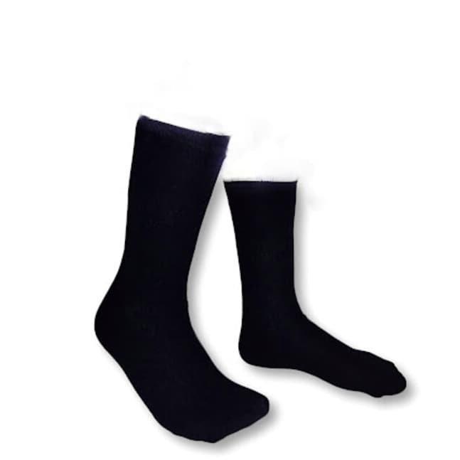 Kit 3 Pares Meia Social Masculina 100% Poliamida Pretas Emilly