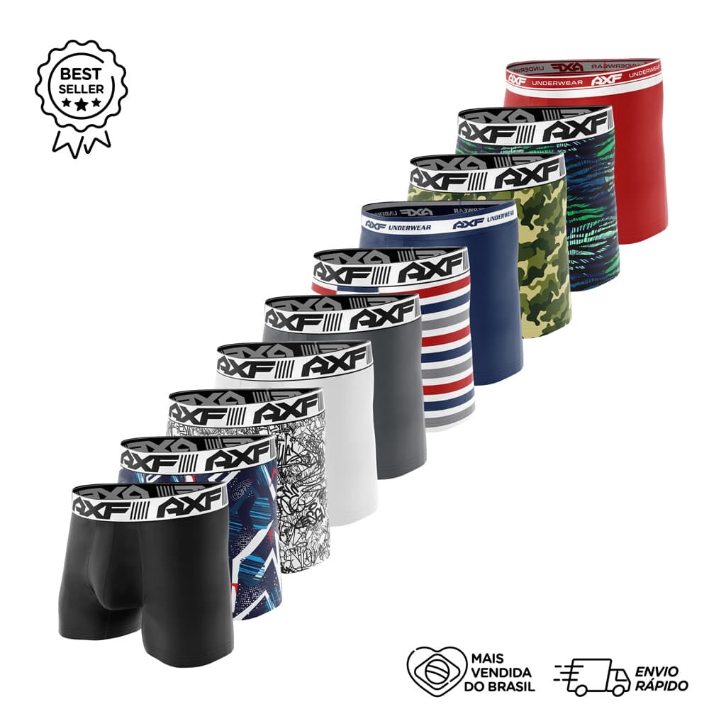 Kit 8 Cuecas Boxer Roupas Masculinas