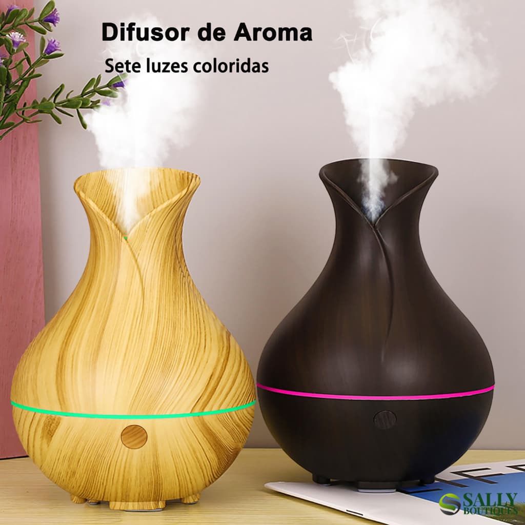Umidificador De Ar Vaso Difusor Humidificador De Ar Ambientes Com Aromatizador 250ml