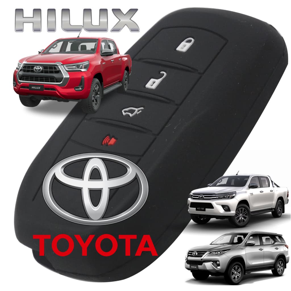 1 Capa Capinha Silicone Chave Canivete Toyota Hilux Etios Corolla Cross Prius RAV4 SW4 Yaris Camry