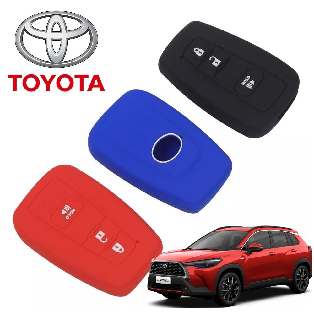 1 Capa Capinha Silicone Chave Canivete Toyota Hilux Corolla Cross Prius Etios RAV4 SW4 Yaris Camry