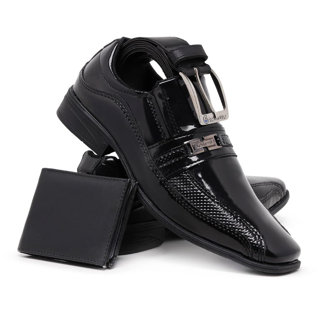 Kit Sapato Social Masculino Com Cinto E Carteira 836 Cores Dias Dos Pais Casual