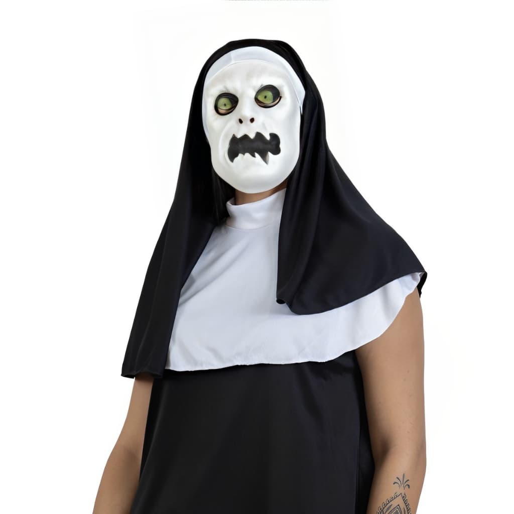Véu De Freira Com Máscara Para Festas Fantasias E Halloween