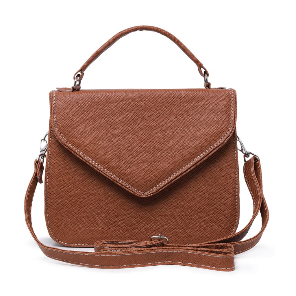 Bolsa Transversal 8190 Pequena Feminina Com Alça Removível Para Todas Ocasiões Caramelo