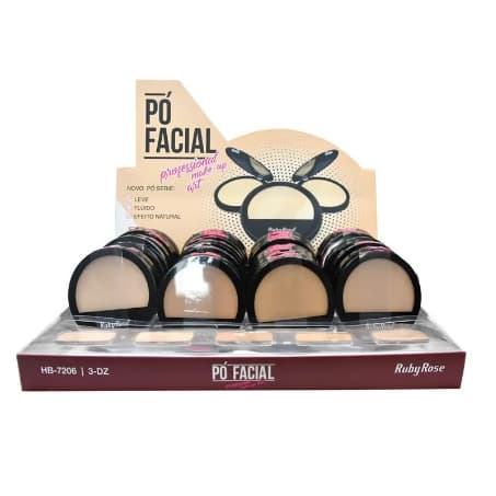 Pó Facial Compacto Ruby Rose HB-7206