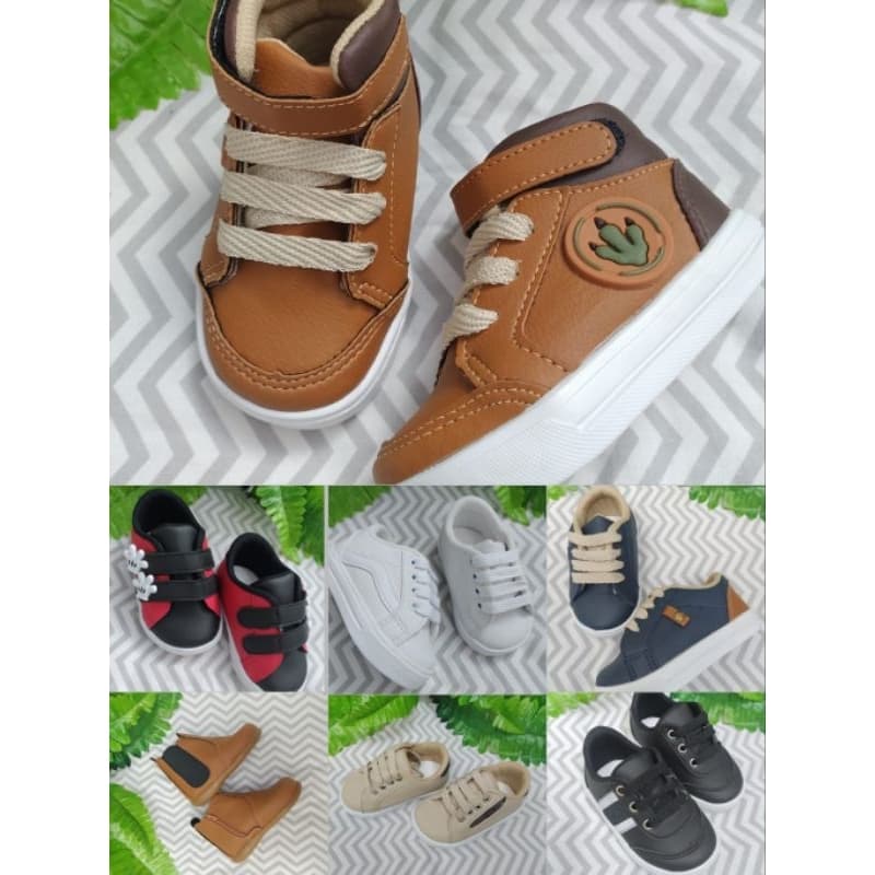 Calçado infantil masculino com sola sapatinho tênis bota menino bebê bebe sapatinhos sapato tenis batizado criança nene