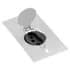 Conjunto Placa de piso para chão de aluminio 4x2 com Tomada 10A ou 20A preta ou vermelha