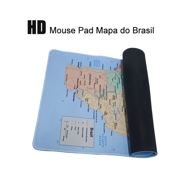 Mouse pad com mapa do Brasil Adequado Para Laptop 60x40cm