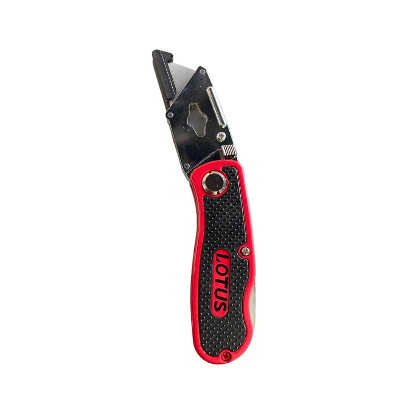 Estilete Tipo Canivete Profissional Trapezoidal Com 10 Laminas