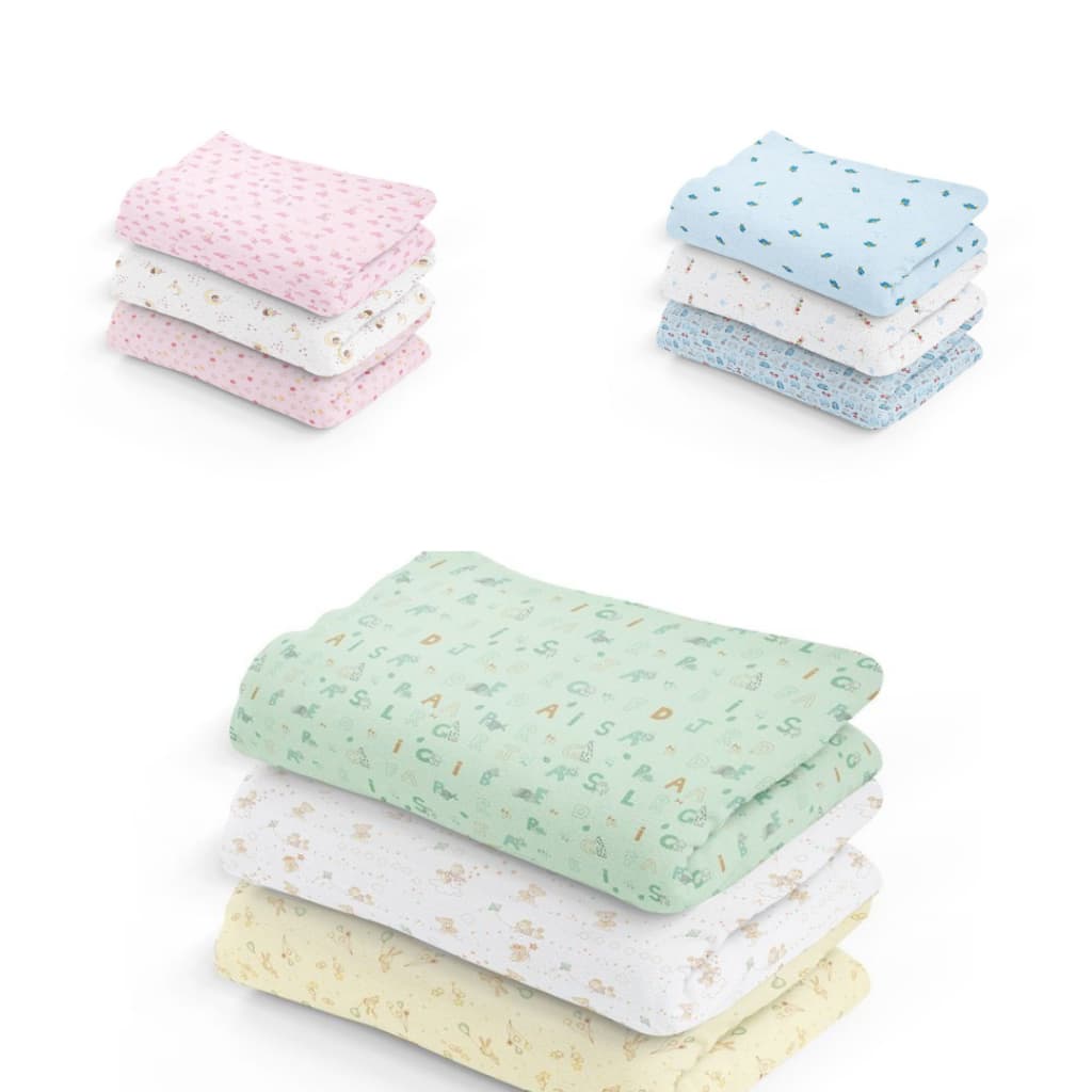Cueiro Flanelado Papi 3 Unidades 80cm x 60cm Estampado