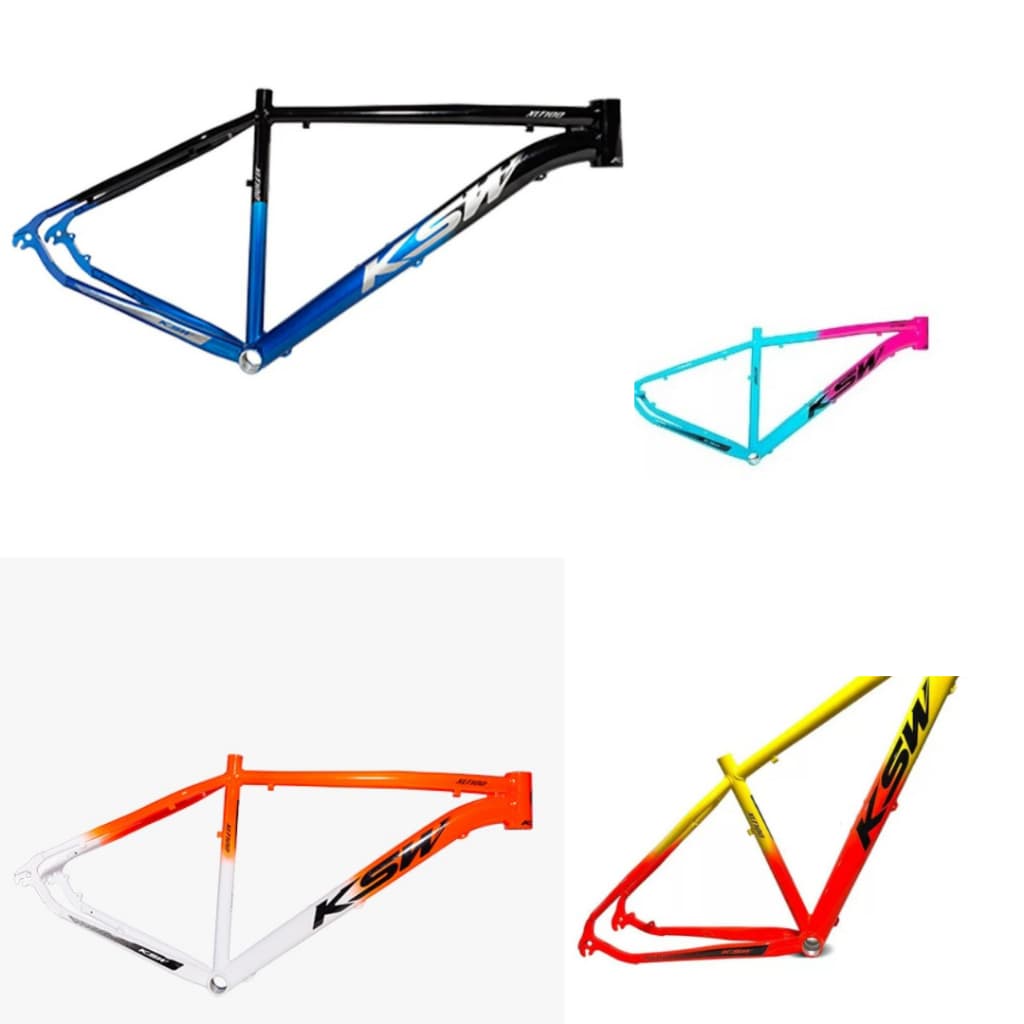 Quadro De Bicicleta 29 Ksw Xlt Bicolor Aluminio 6061 Mtb - Tamanho 15/17/19/21