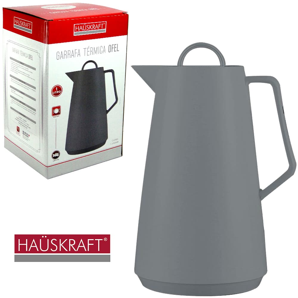 GARRAFA TERMICA OFEL CINZA HAUSKRAFT 1L