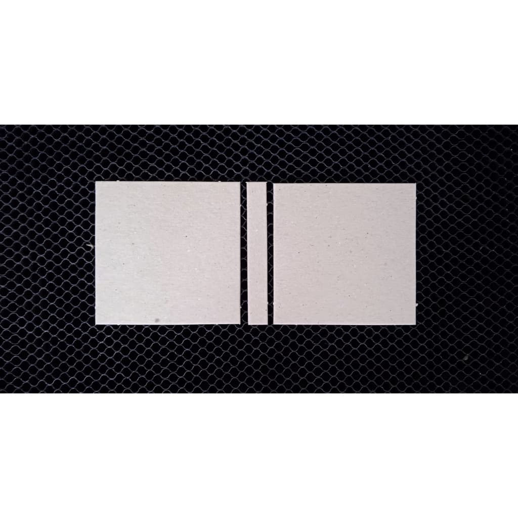30 recortes Papelão Cinza para Bloquinhos Autoadesivos de Anotação 8,5x8,5cm Com Lombada.
