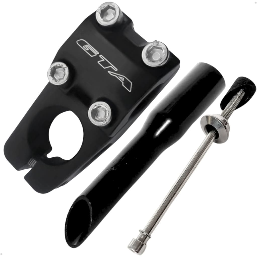 Mesa Suporte Bicicleta Bmx 22.2mm x 45mm Gta de Alumínio P/Guidão de Moto + Adaptador Aço 21.1mm