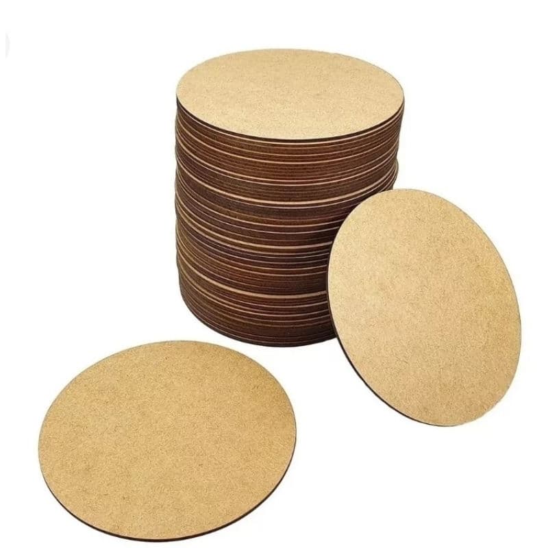 Kit 20  tag Mdf Crú Círculo