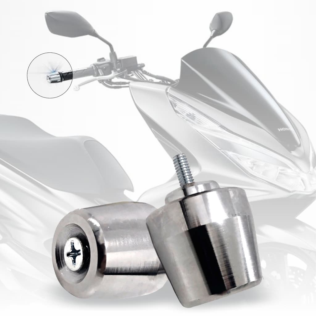 Peso Pezinho De Guidao De Moto Pcx 150 2019 2020 Aço Cromado maciso Par