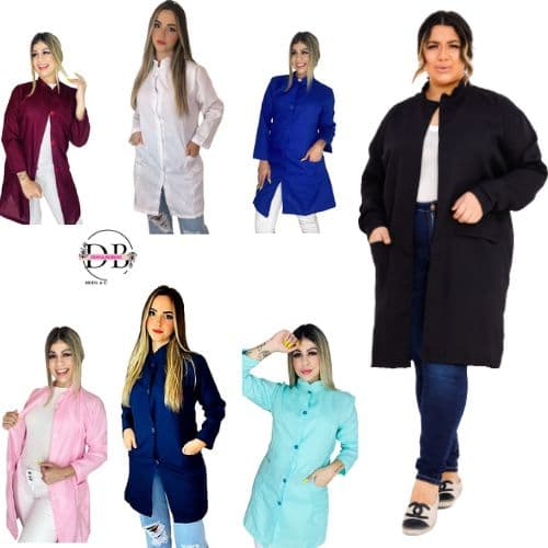 Jaleco Enfermagem Acinturado 100% Oxford Plus Size 39