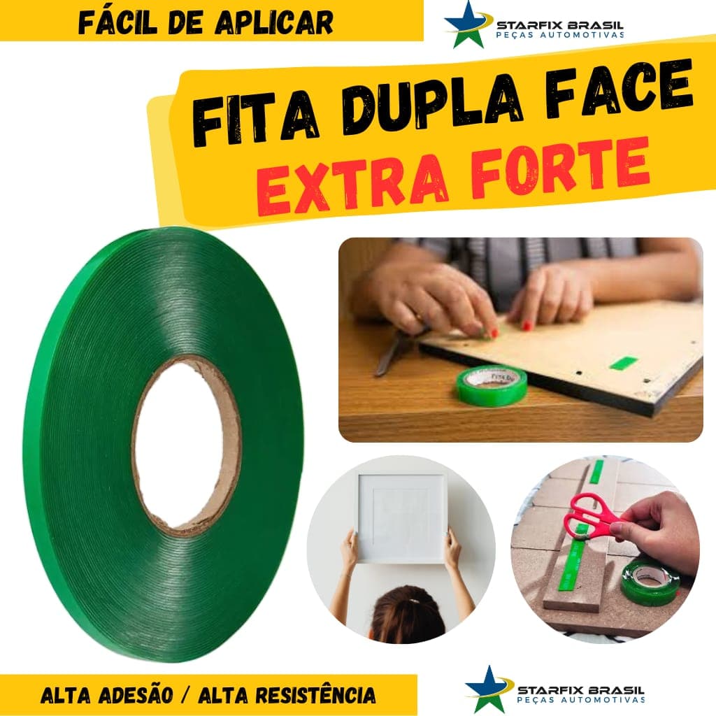 Dupla Face Extraforte 20 Metros VHB Acrilica Transparente