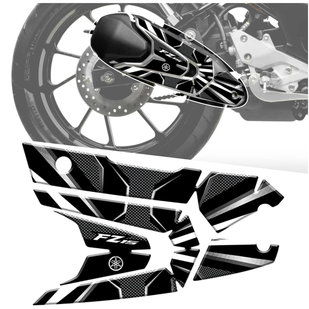 Adesivo Protetor Escapamento Fz15 fz 15 Escape Preta Resinado Moto Yamaha