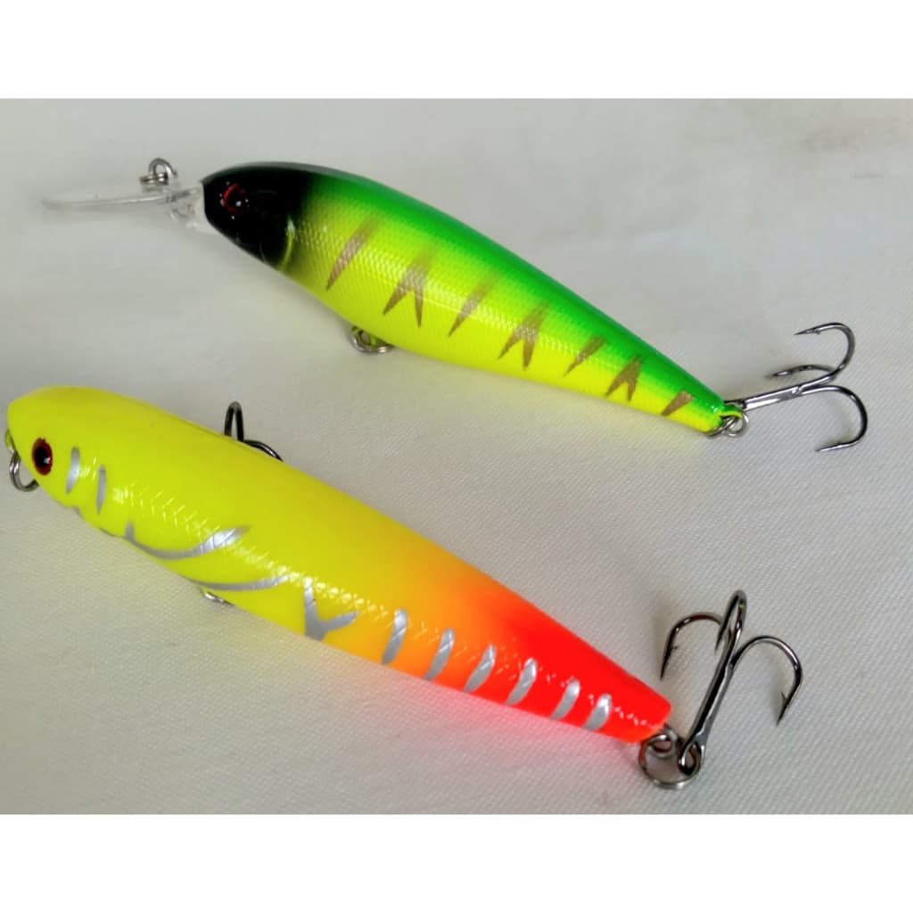 Iscas Artificiais Para Pesca Superfície e Fundo 2 Unidades, Tucunaré, Dourado, Robalo, Traíra.