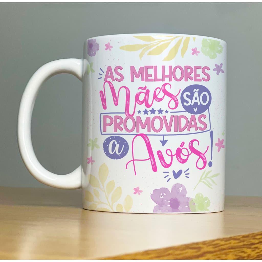 Caneca Vovô Vovó Avós Personalizada para Avô e Avó de Porcelana Vários Modelos para Presente Vô e Vó