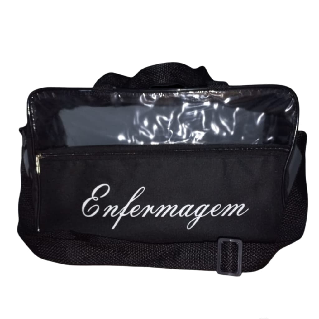 BOLSA PARA ENFERMAGEM TRANSPARENTE COM ALÇA DE MÃO E OMBRO