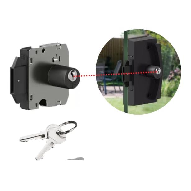 Maquina/miolo/fechadura Porta de Vidro de correr Blindex 3F 3051 Correr Cilindro Redondo -facil instalção