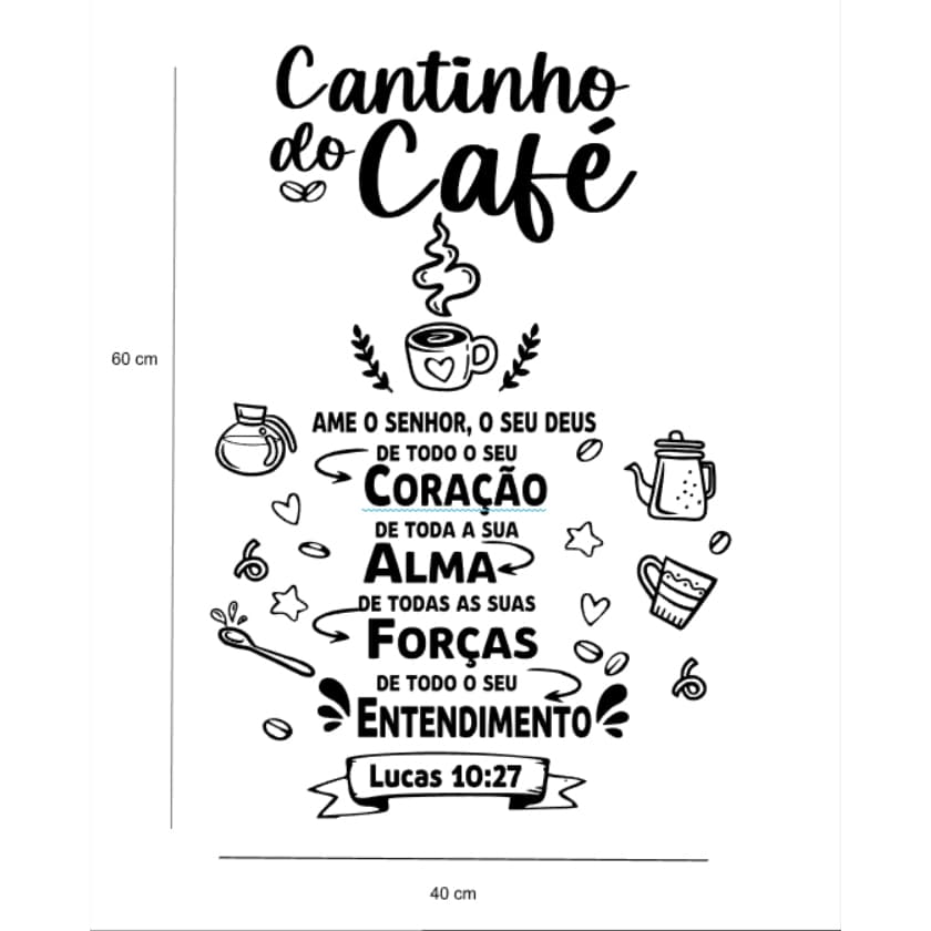 Adesivo De Geladeira Cozinha Parede Decoração Cantinho do Café