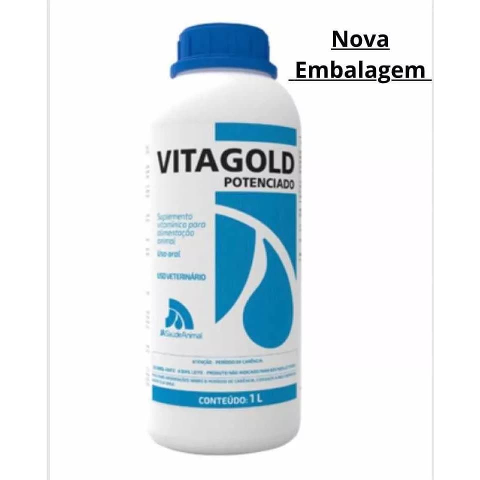 Vitagold 1L Vitamínico Completo Para Bovinos Equinos Aves Original