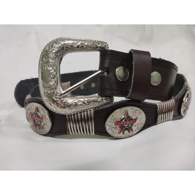 Cinto Country Cowboy Pbr Masculino e Feminino Couro Legitimo