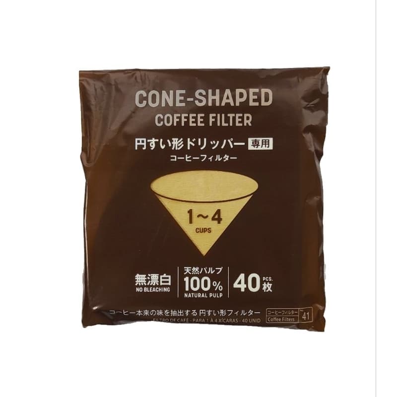 Filtros De Café Descartável Cone Para 1 A 4 Xícaras 40 Un