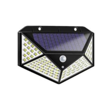 Luminária Solar 100 Led Com Sensor Para Jardim Externa Prova D'água Luz Led Solar Lâmpada