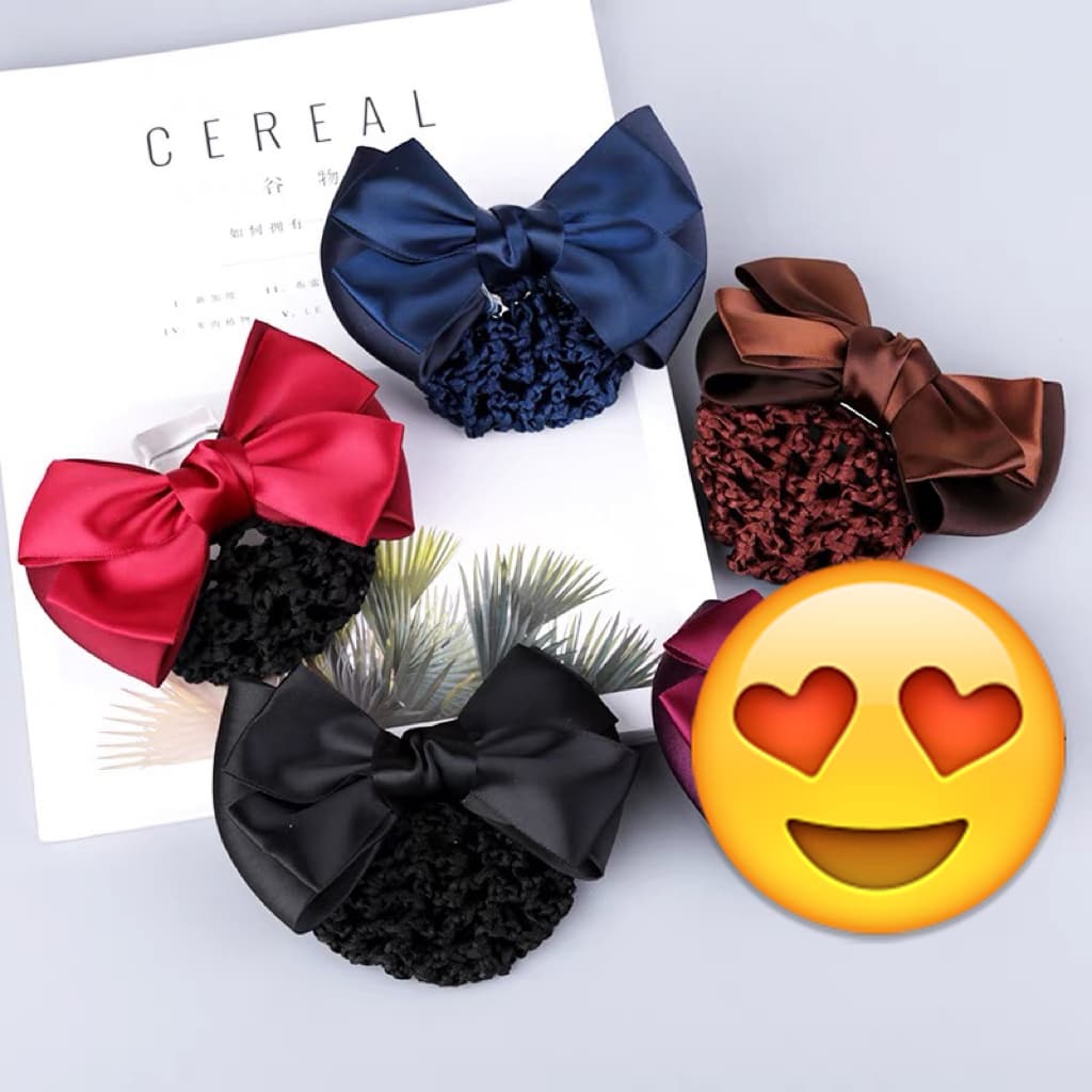 Presilha Laço Redinha Para Cabelo Coque