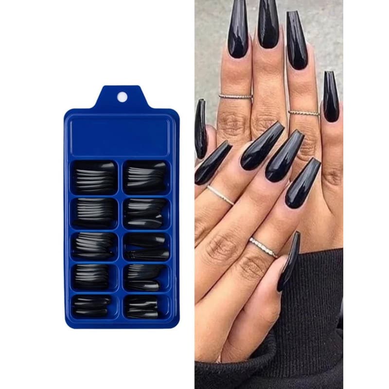 Kit 100 Unhas Tips postiça Bailarina Natural P指甲