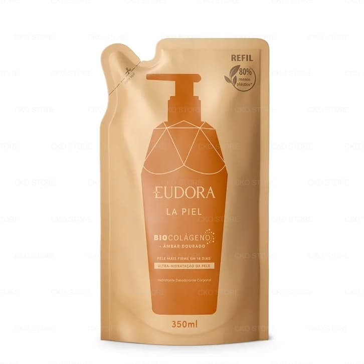 Refil Hidratante Desodorante Corporal La Piel Âmbar Dourado 350ml