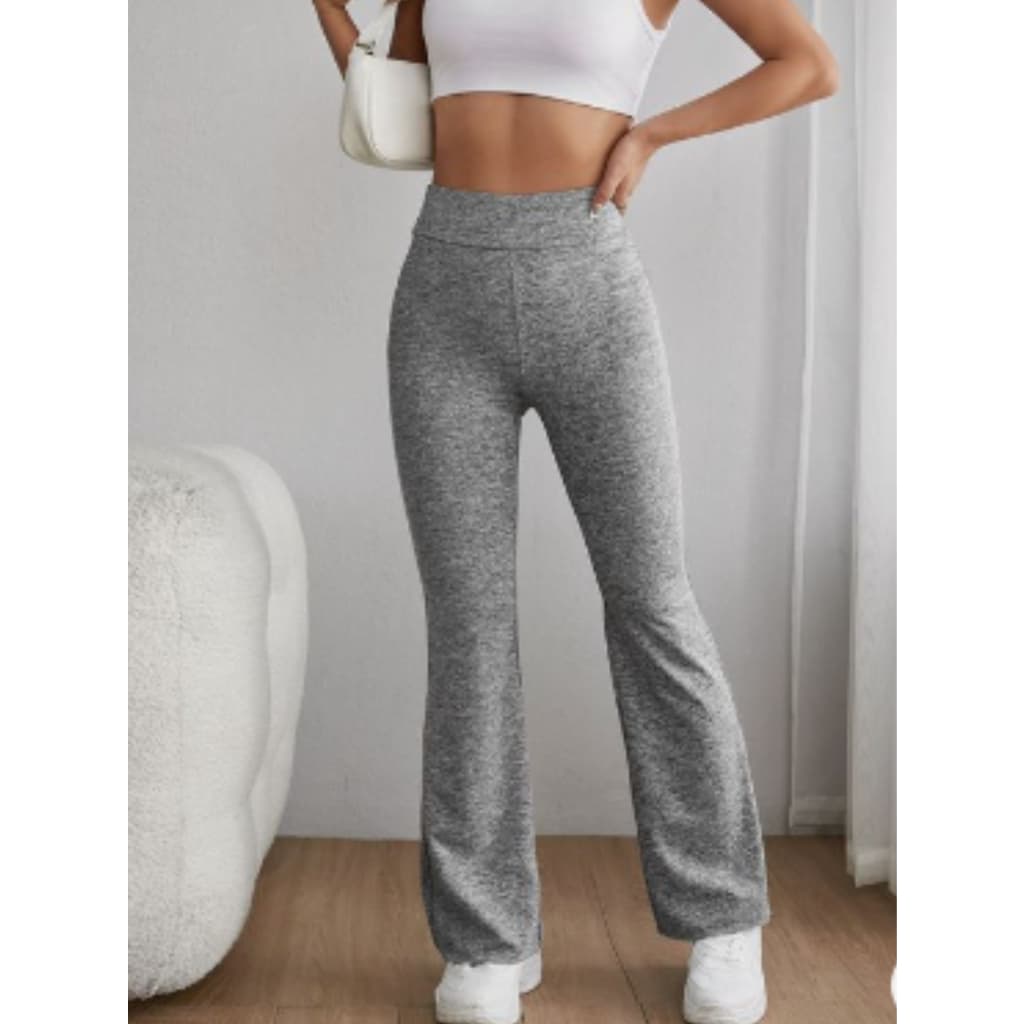 Calça Legging Flare Feminina Cintura Alta Empina Bumbum Calça Legging Simples