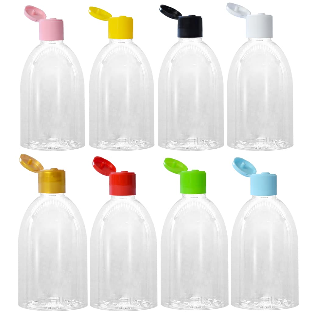 50 Frasco Pet 100ml Tampa Flip Top Creme Shampoo Álcool Gel