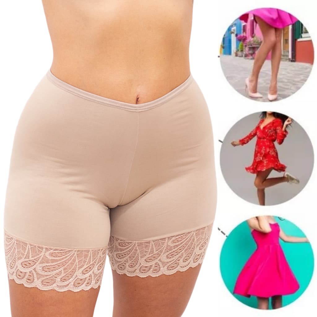 Short bermuda anágua produzido em microfibra lisa - Lafar
