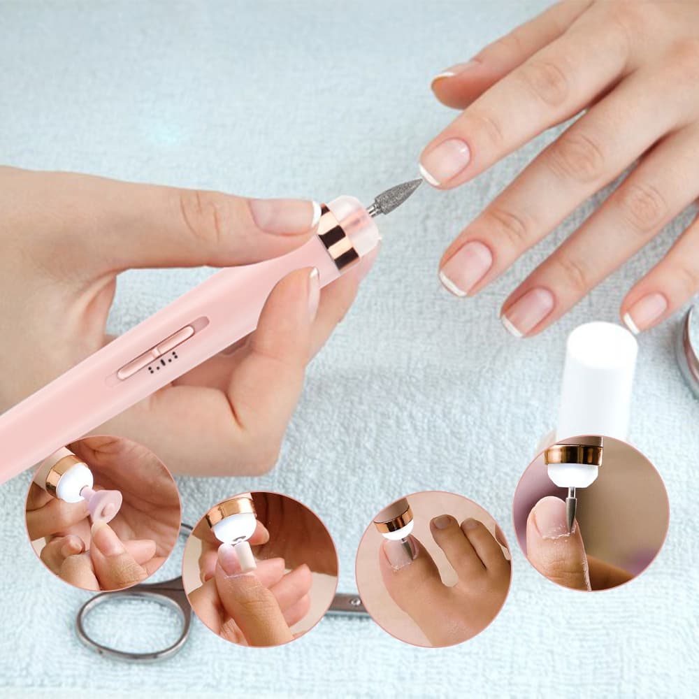 Lixadeira Lixa De Unha Alicate de unha Remover 5 em 1 Manicure Cutícula Portátil Recarregável Salon Nails