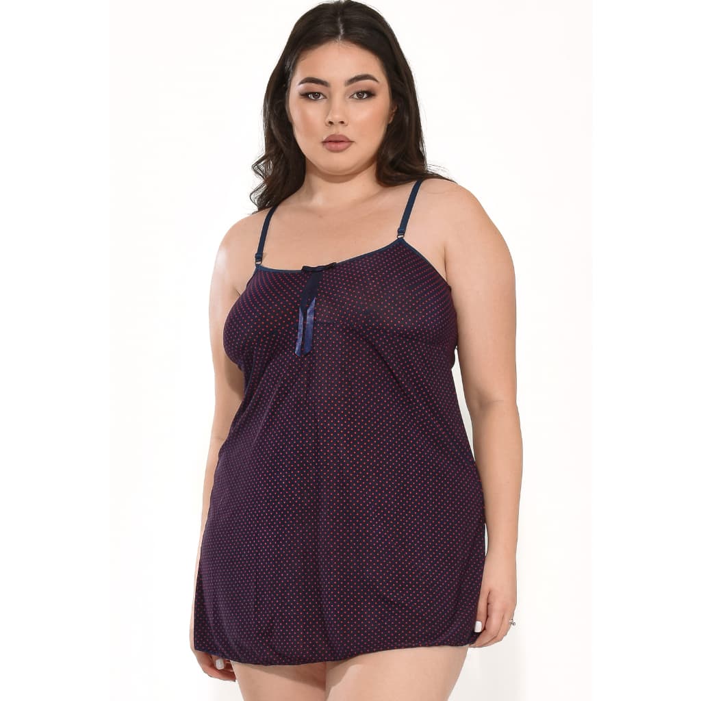Camisola Reforçado Plus Size Renda Curta Alcinha Liganete Estampada 239